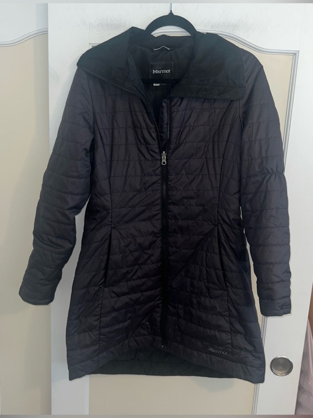 Marmot Black Long Puffer Jacket Size: Medium